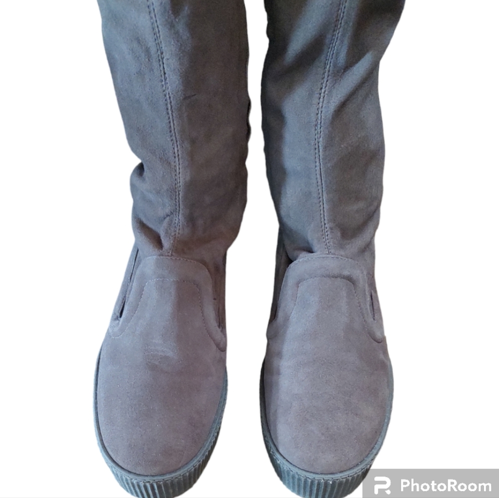 Zara Thigh High Slip-on Boot